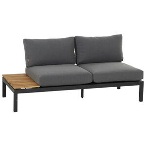 Siena Garden Loungesofa, Anthrazit, Teak, Holz, Metall, Teakholz, 2-Sitzer, Füllung: Schaumstoff, einzeln stellbar, 172x70x84 cm, FSC 100%, wetterbeständig, Ablage, Loungemöbel, Gartensofas