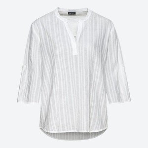 Damen-Bluse mit Struktur-Muster ,White