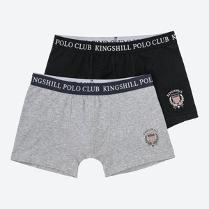 Kingshill Polo Club Herren-Retroshorts, 2er-Pack ,Gray