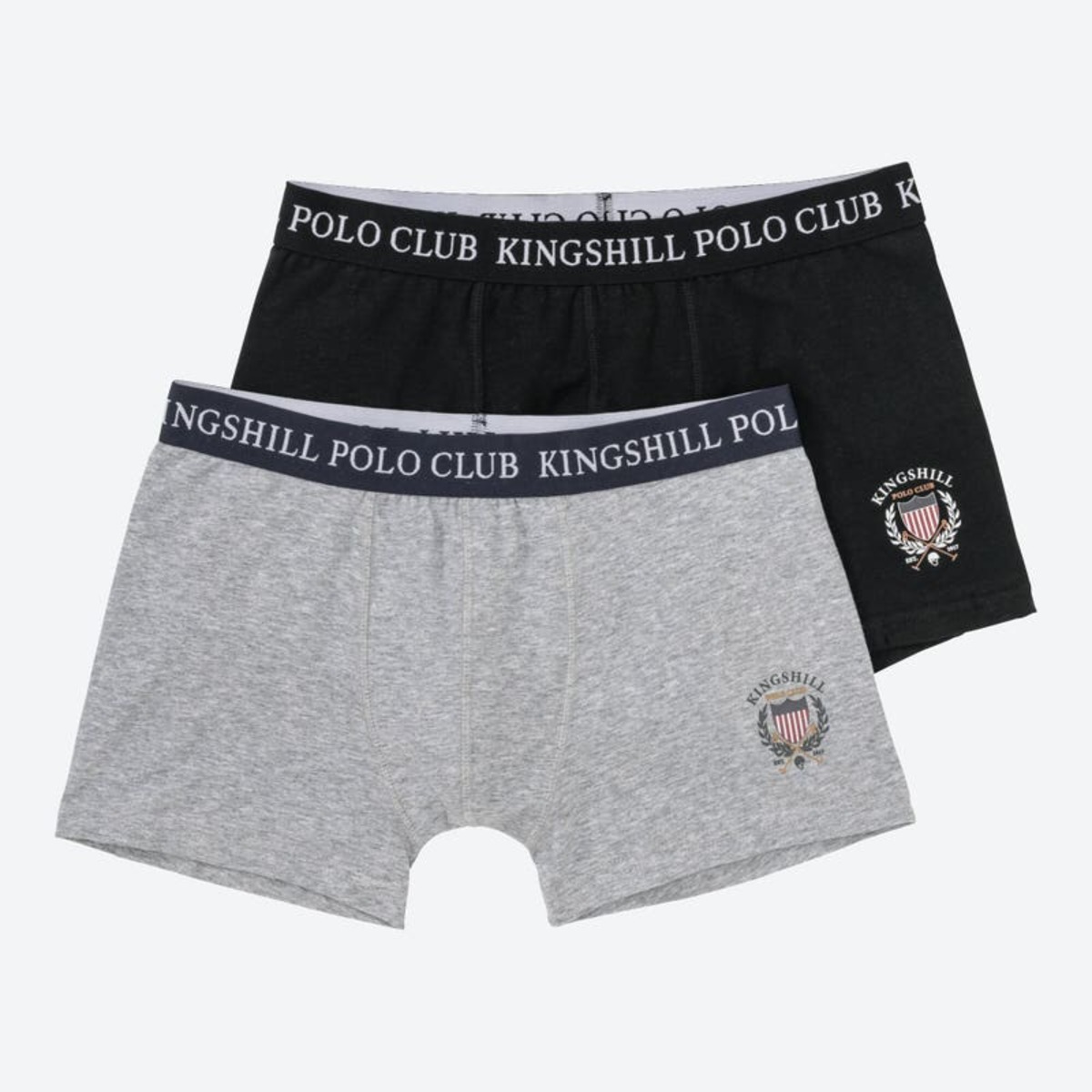 Bild 1 von Kingshill Polo Club Herren-Retroshorts, 2er-Pack ,Gray