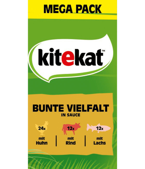Bild 2 von KITEKAT® Nassfutter für Katzen Multipack Bunte Vielfalt in Sauce, Adult, 48 x 85 g