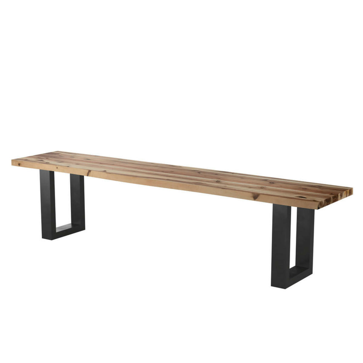 Bild 1 von Ambia Garden Gartenbank, Schwarz, Akazie, Holz, Akazie, Schichtholz, 3-Sitzer, 180x40x45 cm, Fsc, Gartenmöbel, Gartenbänke