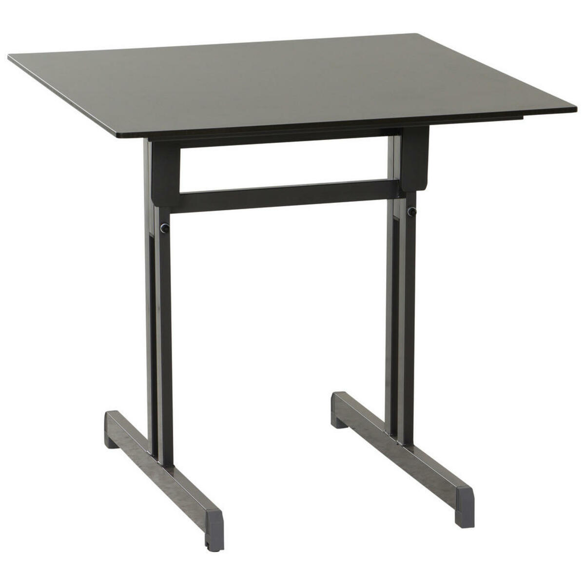 Bild 1 von Gartentisch, Anthrazit, Metall, quadratisch, eckig, 80x71x80 cm, gastro- und objekttauglich, klappbar, UV-beständig, wetterbeständig, Gartenmöbel, Gartentische, Klapptische