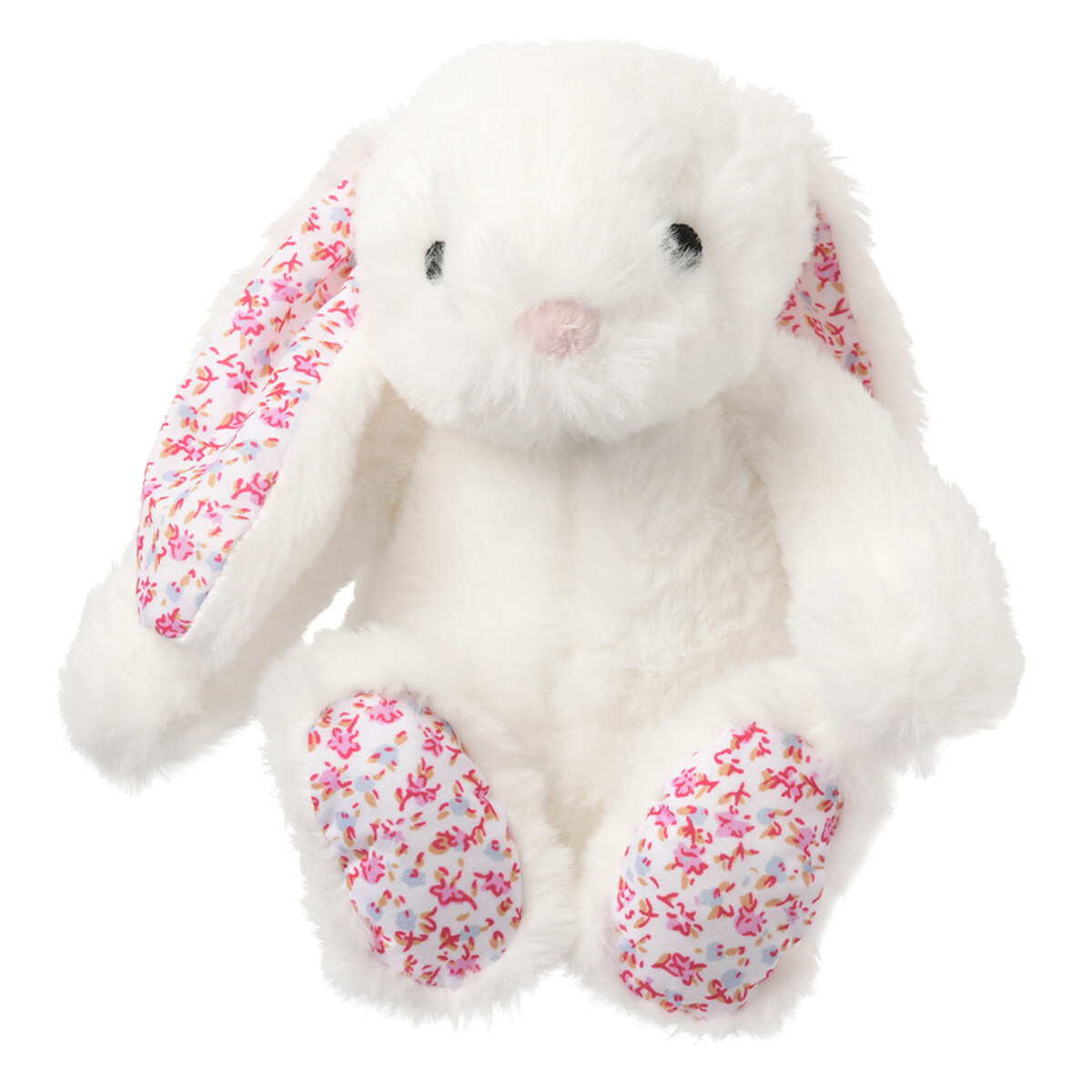 Bild 1 von Kleiner Plüschhase mit Schlappohren WEISS / ROSA