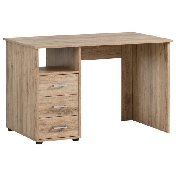 Bild 1 von Mid.you Schreibtisch, Weiß, Metall, 3 Schubladen, rechteckig, Wange, 115.8x74x70 cm, in verschiedenen Holz-Dekoren erhältlich, Arbeitszimmer, Schreibtische, Bürotische