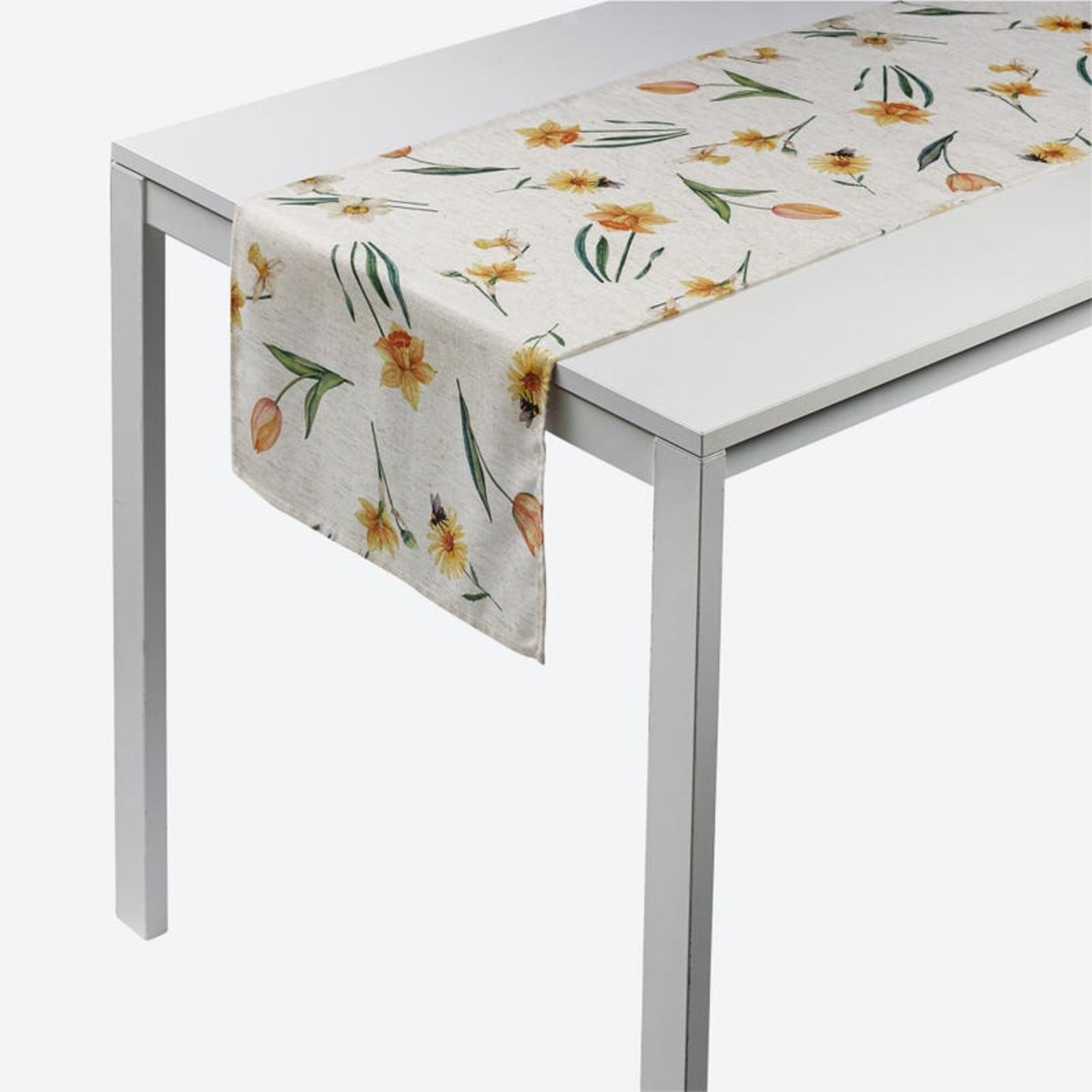 Bild 1 von Tischläufer mit Blumenmuster, ca. 40x140cm ,White