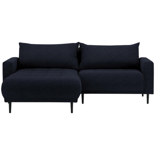 Bild 1 von Stylife Ecksofa, Schwarz, Textil, 2,5-Sitzer, Füllung: Schaumstoff, seitenverkehrt montierbar, L-Form, 215x160 cm, Stoffauswahl, Hocker erhältlich, Rücken echt, Armteil links, rechts, Wohnzimmer,