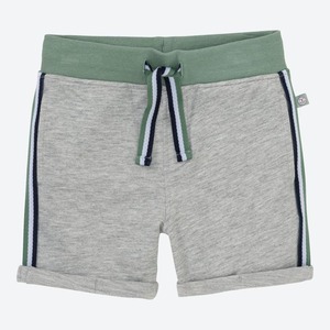 Baby-Jungen-Shorts mit Kontrast-Streifen ,Light-gray