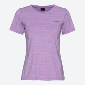Damen-Fitness-T-Shirt in Space-Dye-Optik ,Light-violet
