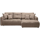 Bild 1 von Hom`in Ecksofa, Hellbraun, Textil, 3-Sitzer, Füllung: Schaumstoff, Ottomane rechts, L-Form, 276x172 cm, Stoffauswahl, Liegefunktion, seitenverkehrt erhältlich, Schlafen auf Sitzhöhe, Rücken echt,