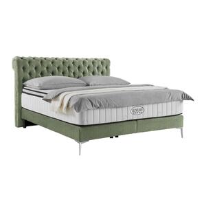 Boxspringbett Queen in Olivgrün ca. 180x200cm, Olivgrün