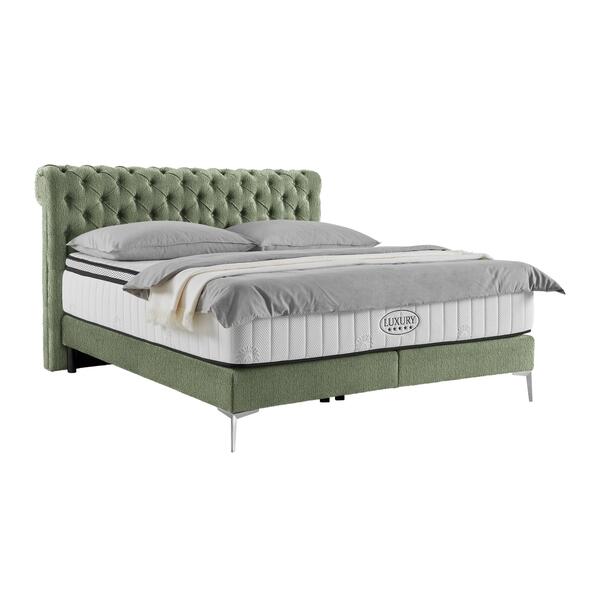 Bild 1 von Boxspringbett Queen in Olivgrün ca. 180x200cm, Olivgrün