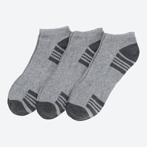Herren-Sport-Sneaker-Socken, 3er-Pack ,Gray