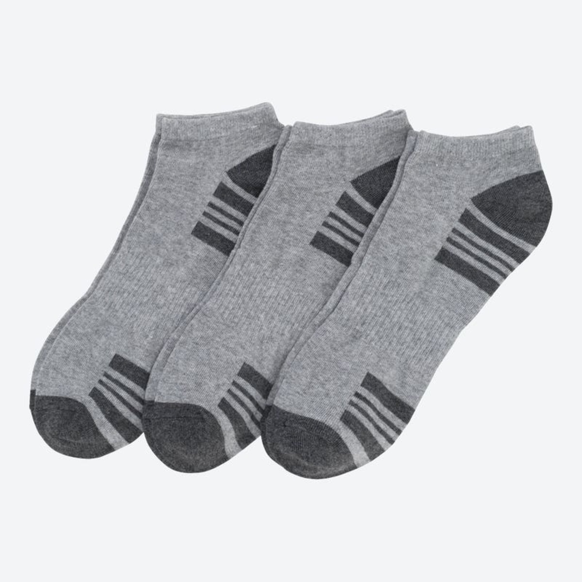 Bild 1 von Herren-Sport-Sneaker-Socken, 3er-Pack ,Gray