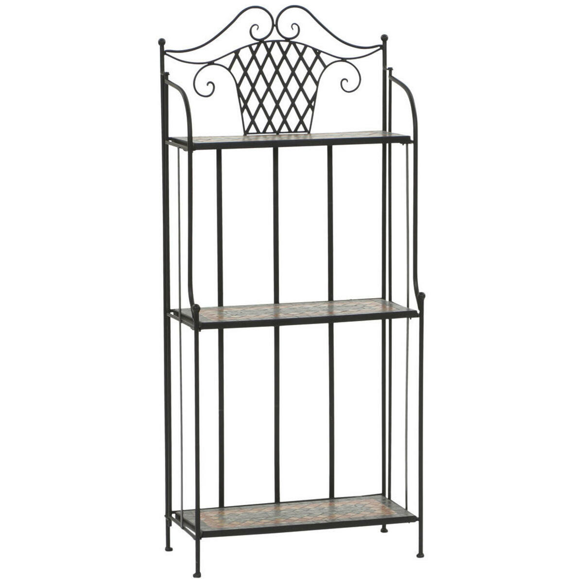 Bild 1 von Siena Garden Gartenregal, Mehrfarbig, Schwarz, Keramik, Mosaik, 3 Fächer, 62x142x29 cm, wetterfest, Gartenzubehör, Gartenkommoden & -regale