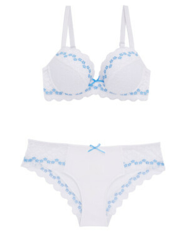 Bild 1 von Zweifarbiger Push-up-BH + Brazilian-Slip
       
      Janina, 2-tlg. Set
     
      weiß/blau