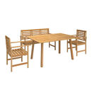 Bild 1 von Ambia Garden Gartentischgruppe, Grau, Akazie, Holz, Textil, Akazie, massiv, Füllung: Polyester, 59x140x145 cm, FSC 100%, Gartenmöbel, Gartenmöbel-Sets