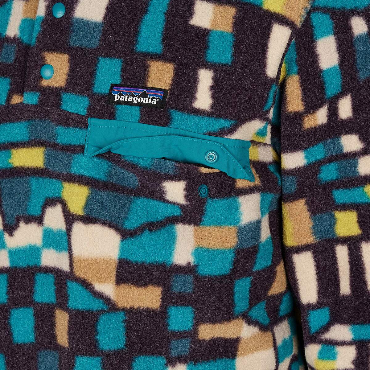 Bild 3 von Patagonia
              
                Patagonia M' S LW SYNCH SNAP-T P/O Herren Fleecepullover FITZ ROY PATCHWORK: BELAY BLUE