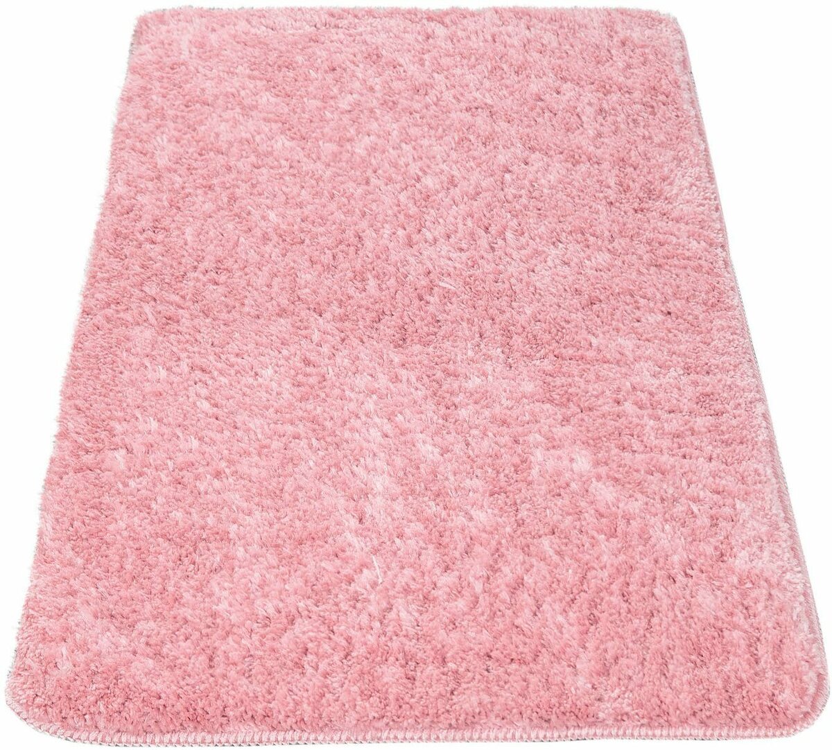 Bild 1 von Badematte Lagos 750 Paco Home, Höhe 24 mm, rutschhemmend beschichtet, fußbodenheizungsgeeignet, Polyester, rechteckig, Badteppich, Uni Farben, besonders weich durch Mikrofaser, Rosa