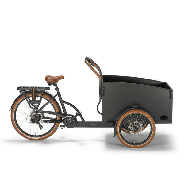 Bild 1 von VILLETTE Villette Cargeau Elektro-Lastenrad mit Hinterradmotor schwarz/braun