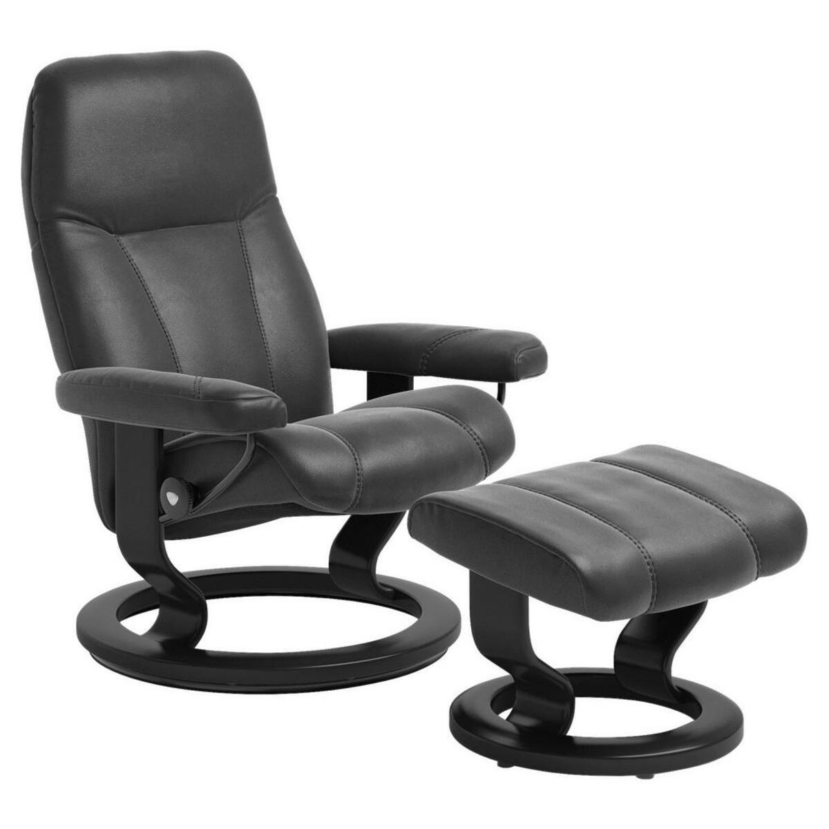 Bild 1 von Stressless Relaxsesselset Consul, Schwarz, Leder, Echtleder, Rindleder, Buche, Schichtholz, 76x100x71 cm, Lederauswahl, Stoffauswahl, Wohnzimmer, Sessel, Relaxsessel