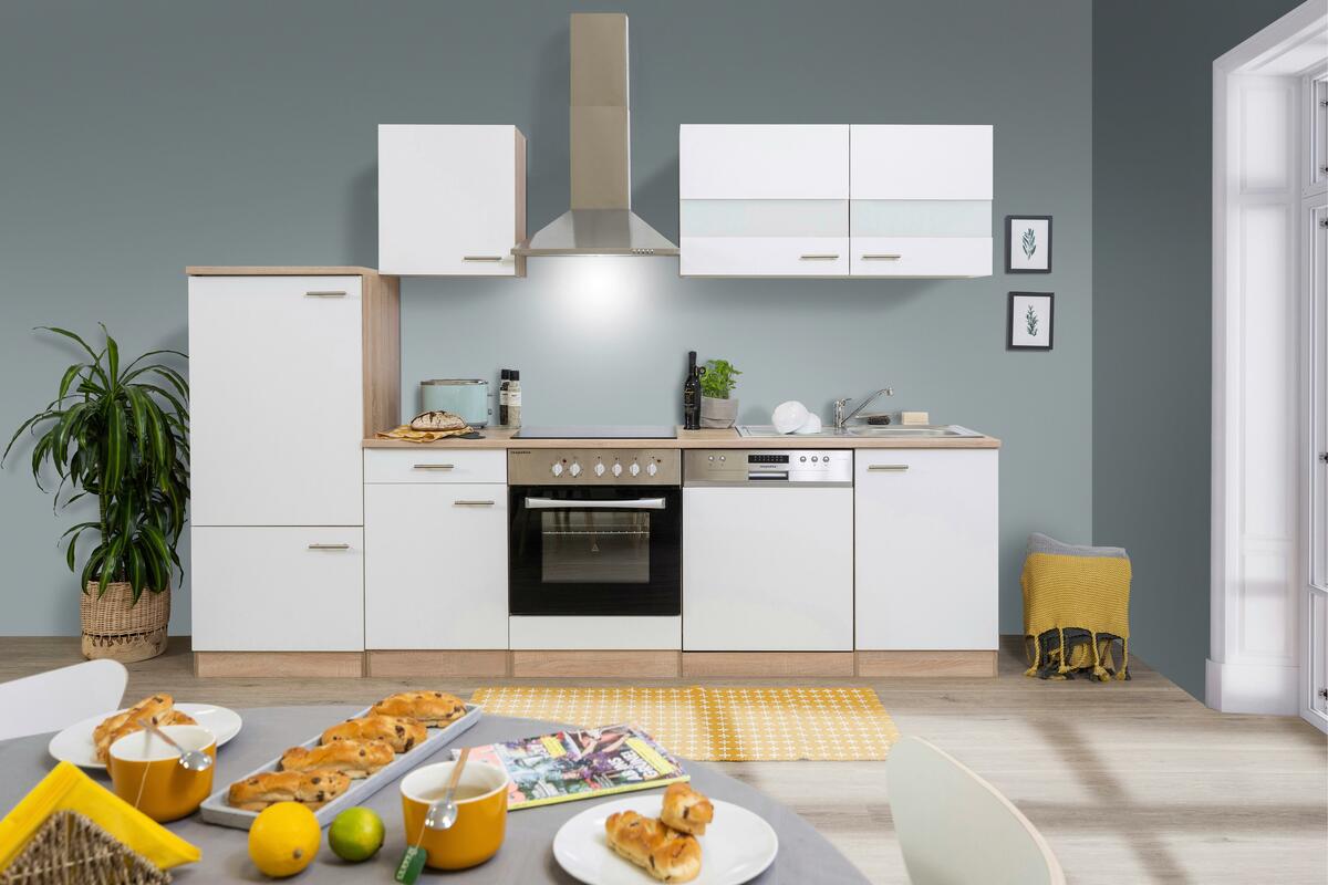 Bild 1 von KÜCHENLEERBLOCK LBKB280ESW, Weiß, Eichefarben