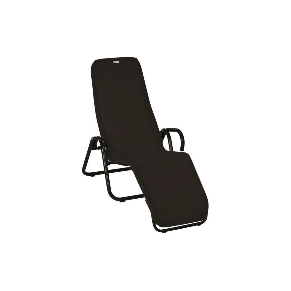 Bild 1 von Acamp Bäderliege, Schwarz, Textil, Uni, 54x190 cm, wetterbeständig, UV-beständig, lichtecht, Gartenmöbel, Gartenliegen