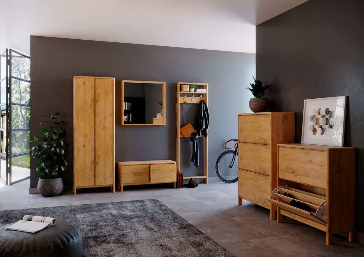 Bild 1 von Home affaire Kommode Luven, zertifiziertes Massivholz, mit 2 Schubkasten, Beige