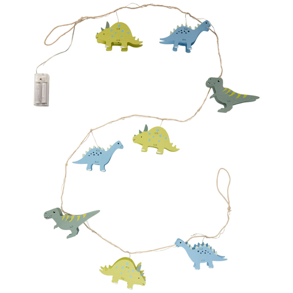 Bild 1 von LED Lichterkette mit 8 Anhängern aus Holz BLAU