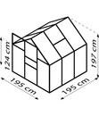 Bild 3 von Vitavia Gewächshaus Comet HKP aluminium, ca. B195/H197/T197 cm