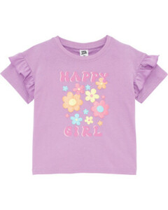 T-Shirt mit Rüschen
       
      Kiki & Koko, Glitzerprint
     
      lila