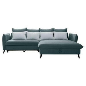 Livetastic Eckschlafsofa, Petrol, Textil, Buche, vollmassiv, 4-Sitzer, Füllung: Schaumstoffflocken,Schaumstoffflocken, 274x170 cm, Stoffauswahl, Liegefunktion, Schlafen auf Sitzhöhe, Rücken echt,