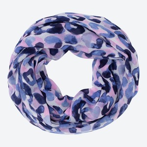 Damen-Loop-Schal mit Muster ,Blue