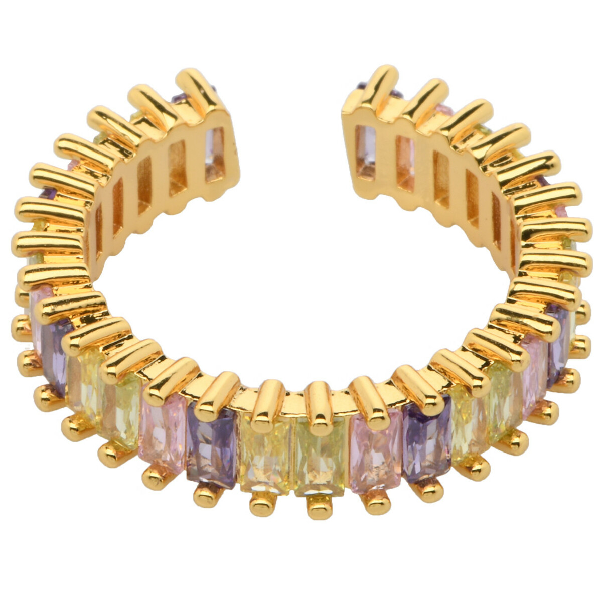 Bild 1 von Damen Ring größenverstellbar GOLD / ROSA / ZARTGRÜN