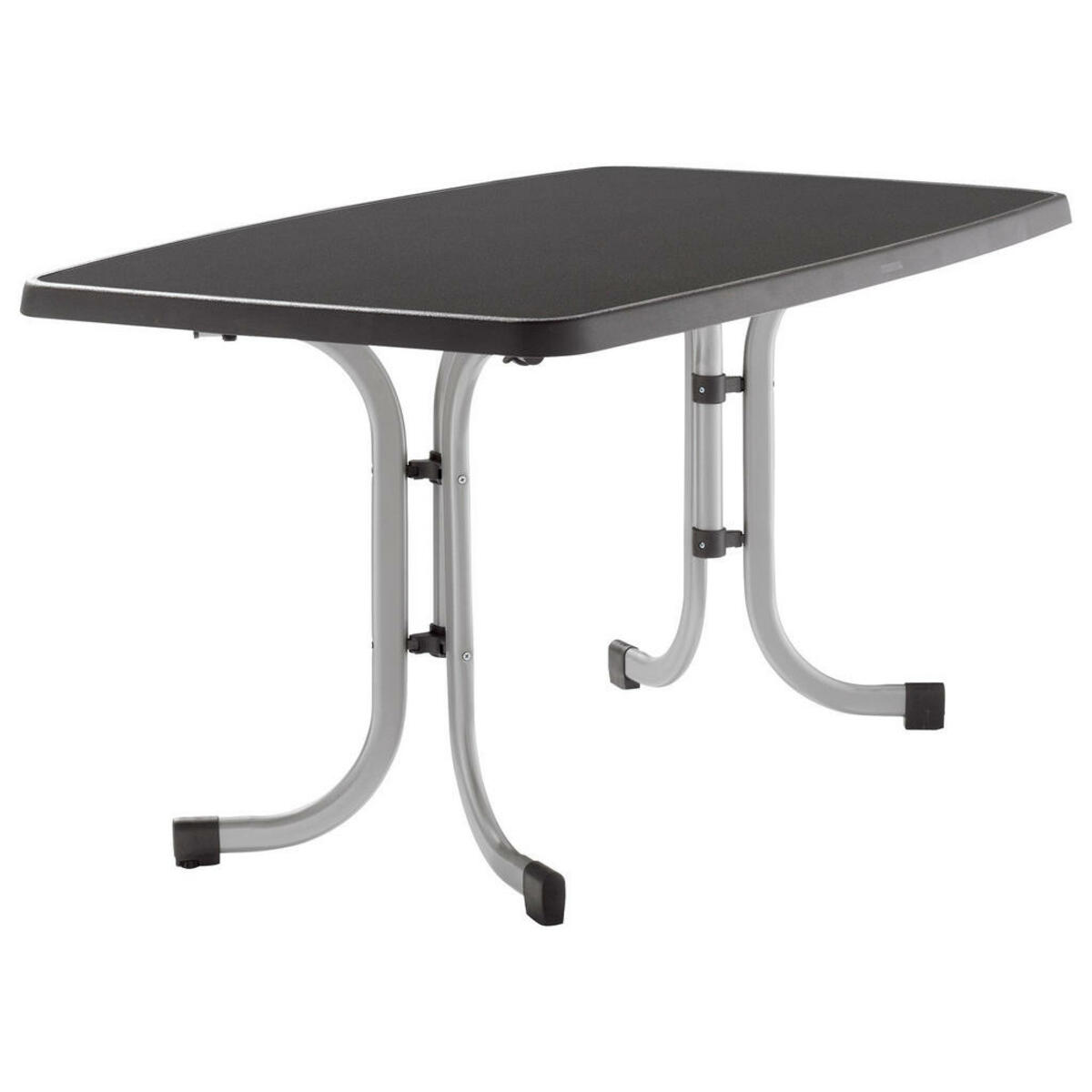 Bild 1 von Sieger Gartentisch, Anthrazit, Graphit, Metall, rechteckig, Flachrohr, 90x72x150 cm, klappbar, wetterbeständig, Gartenmöbel, Gartentische, Klapptische