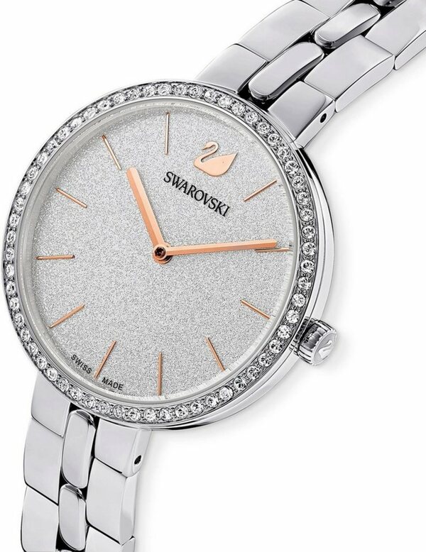 Bild 1 von Swarovski Schweizer Uhr COSMOPOLITAN, 5517807, Zifferblatt mit Glitzerlack, Silberfarben