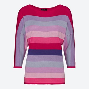 Damen-Pullover mit Streifenmuster ,Light-violet