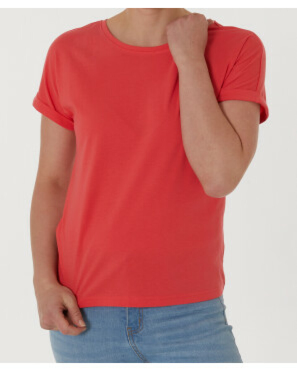 Bild 1 von Schlichtes T-Shirt
       
      Janina, Rundhalsausschnitt
     
      Dunkelkoralle