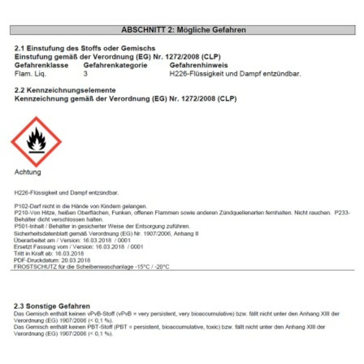 Bild 2 von Klax Scheibenfrostschutz bis -20 °C Gebrauchsfertig 5 l Kanister