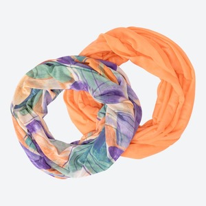 Damen-Loop-Schal, 2er-Pack ,Orange