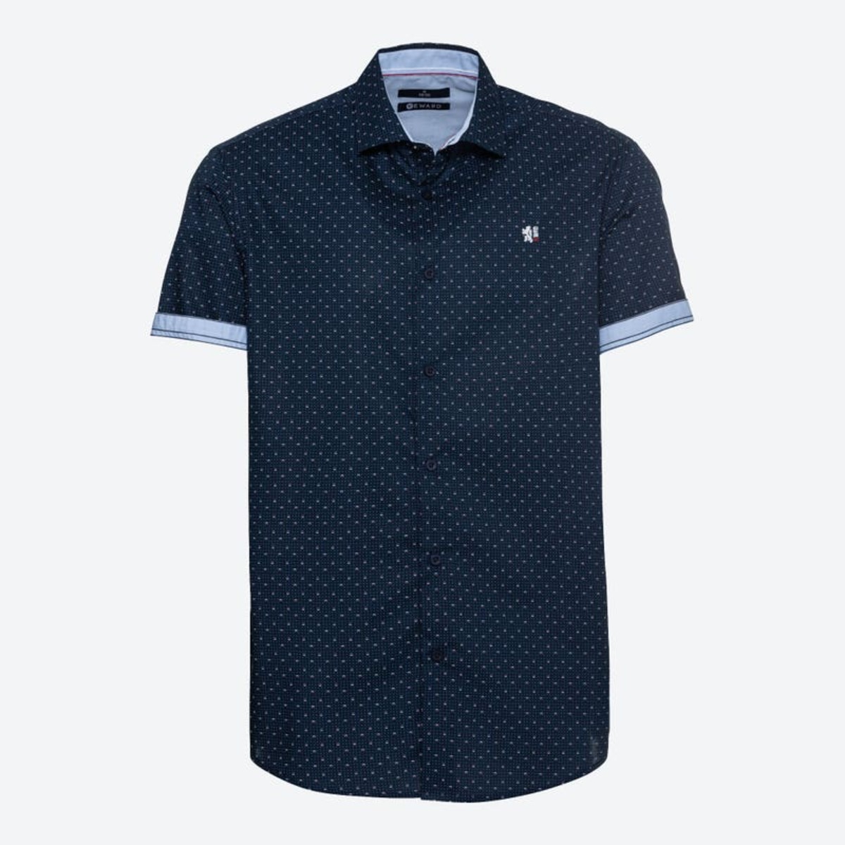 Bild 1 von Herren-Hemd mit Punkte-Muster ,Dark-blue