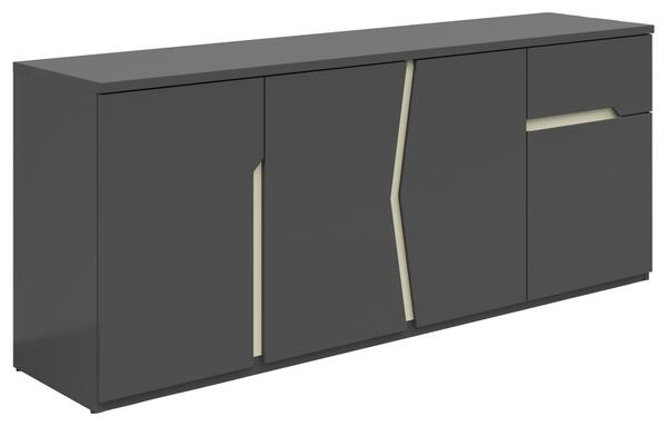 Bild 1 von Lowboard Manhatten in Grau/Graphitfarben, Graphitfarben, Grau