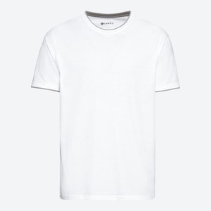 Herren-T-Shirt im 2-in-1-Look ,White