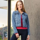 Bild 1 von Damen-Jeansjacke mit Paillettenverzierung ,Blue