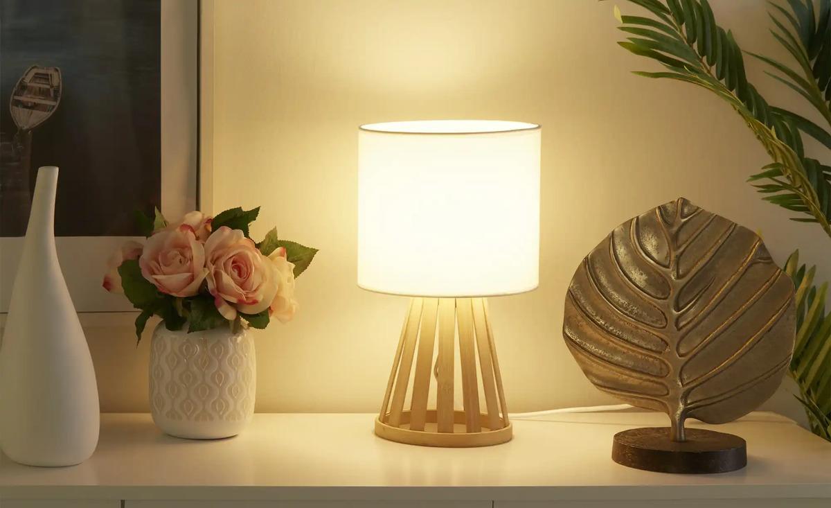 Bild 1 von KHG Tischleuchte, 1-flammig, Bambus / Stoff