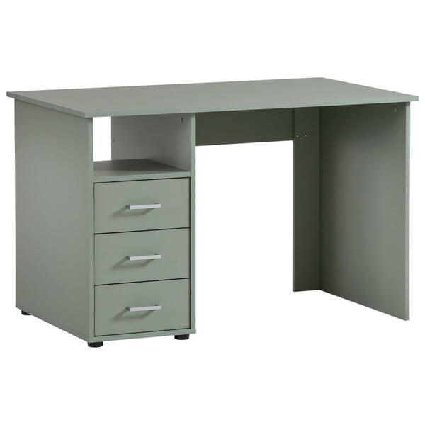 Bild 1 von Mid.you Schreibtisch, Weiß, Metall, 3 Schubladen, rechteckig, Wange, 115.8x74x70 cm, in verschiedenen Holz-Dekoren erhältlich, Arbeitszimmer, Schreibtische, Bürotische