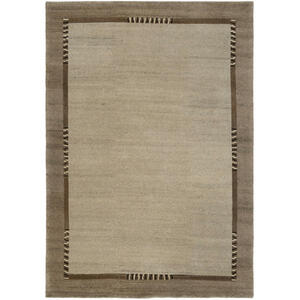 Cazaris Wollteppich, Grau, Textil, Bordüre, rechteckig, 250x350 cm, für Fußbodenheizung geeignet, Teppiche & Böden, Teppiche, Naturteppiche