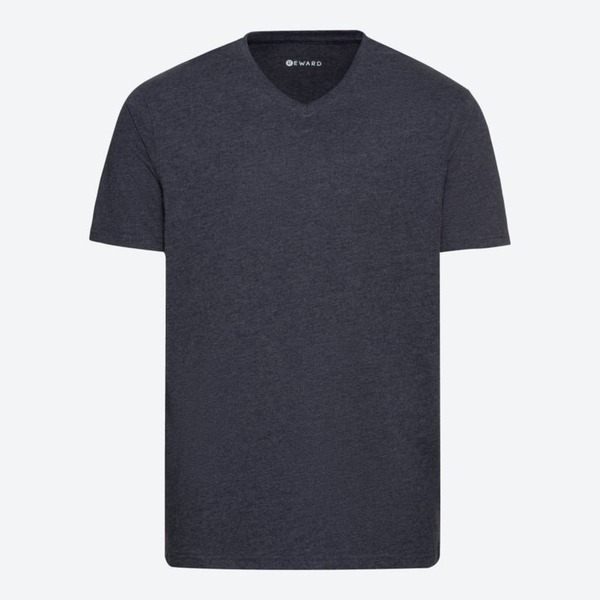 Bild 1 von Herren-T-Shirt mit V-Ausschnitt ,Dark-blue