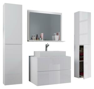 Badezimmer ''Lendas'', in Weiß, 5-teilig, Weiß