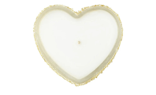 Bild 3 von Kerze im Glas Herz goldfarben